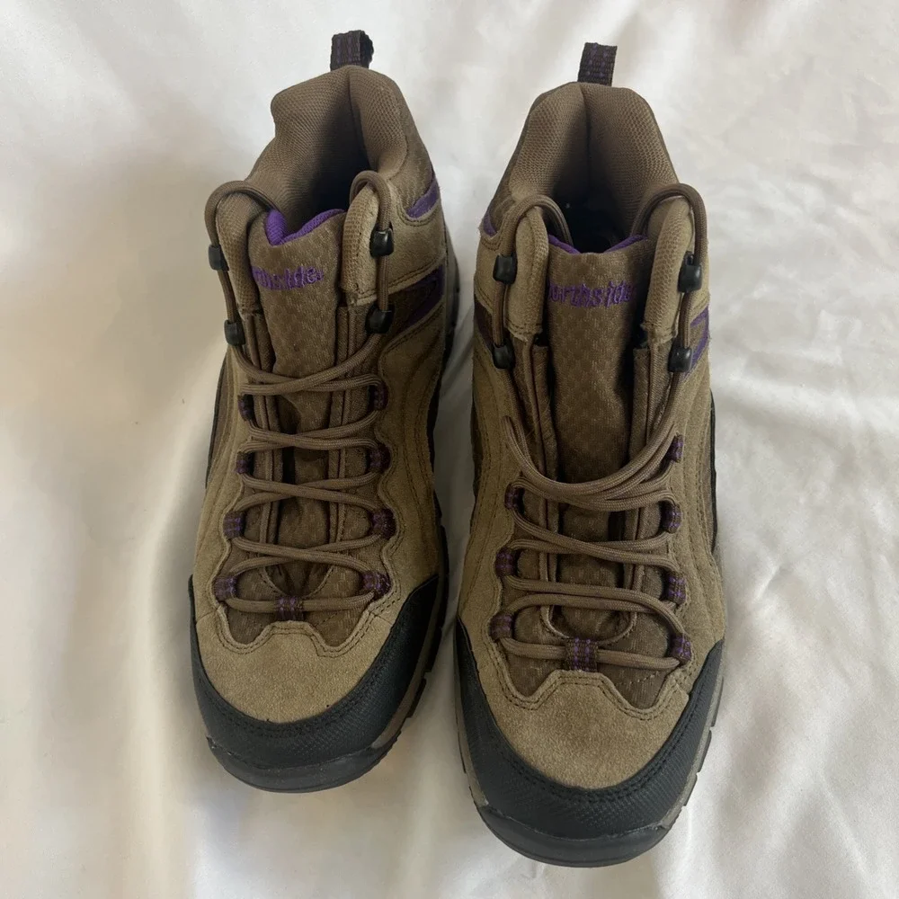 Northside Women's 9.5 Hiking Boots Waterproof‎ Trail Shoe Brown Purple Walking